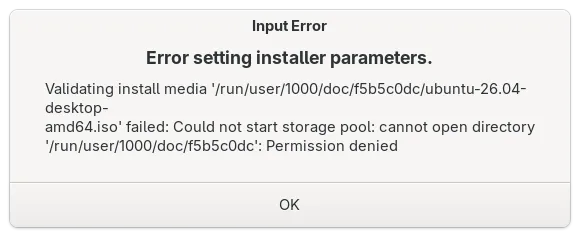 ISO error